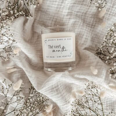 Mint green tea - Small candle