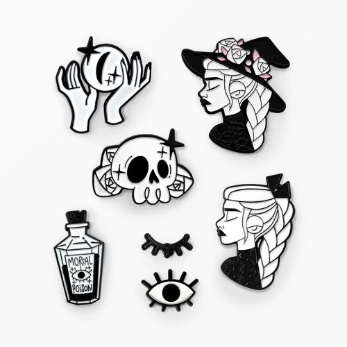 Lot de 6 Pin's Witchy Vibes 25