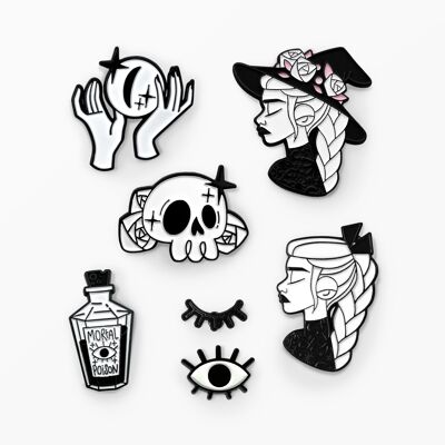 Set of 6 Pins Witchy Vibes 25