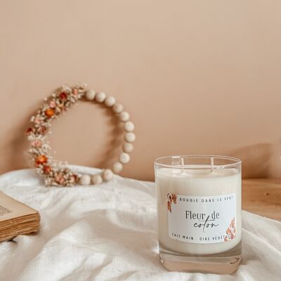 Cotton flower - Large candle