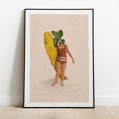 A4-Poster Das Surfermädchen