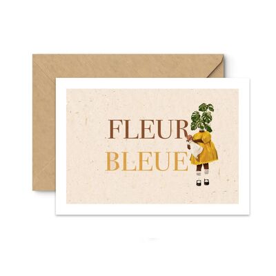 Blue Flower A6 Card