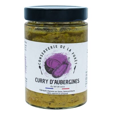 Aubergines lait de coco et curry vert