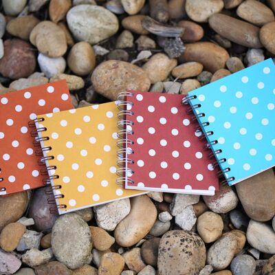 Silkscreen polka dot notebook