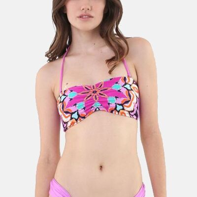 ENSEMBLE DEUX PIÈCES - BIKINI BANDEAU - Delhi - Rose