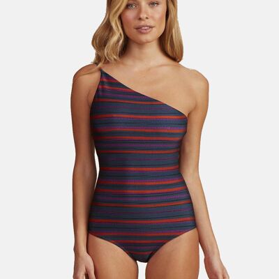 MAILLOT DE BAIN UNE PIÈCE ASYMÉTRIQUE - Hara - Marine