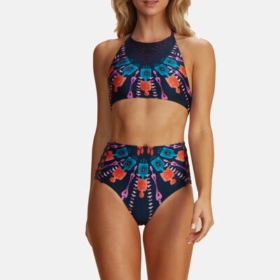 HAUT DE BIKINI CROP-TOP - Inca - Marine