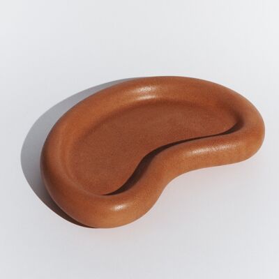 Curved plate ‘Collioure’ Brick