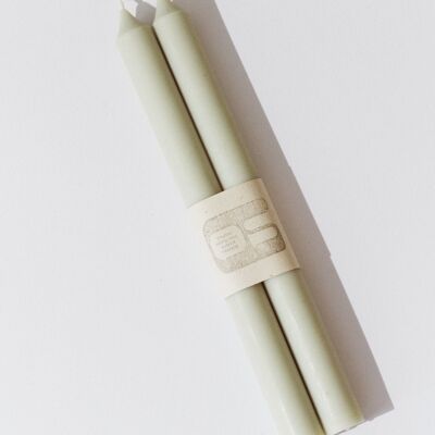 ‘Ponteilla’ candles (sold in pairs) Water green