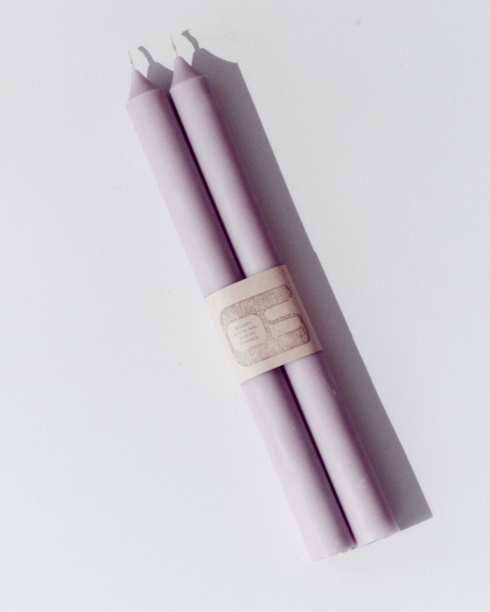 ‘Ponteilla’ candles (sold in pairs) Lilac