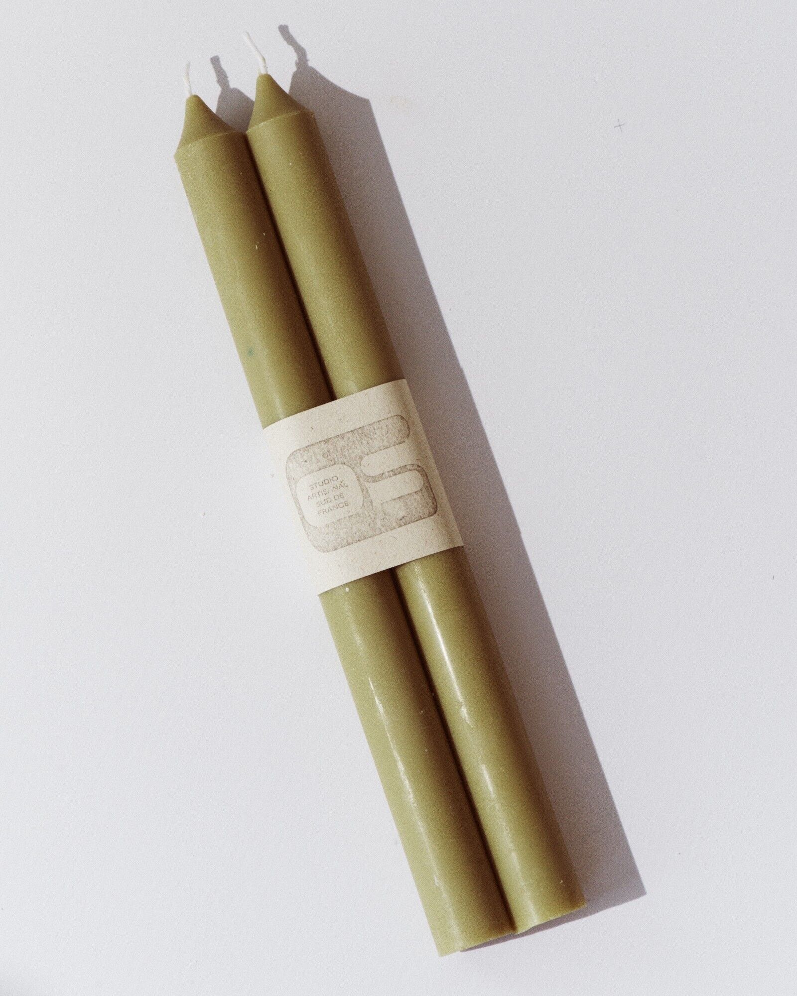 ‘Ponteilla’ candles (sold in pairs) Olive