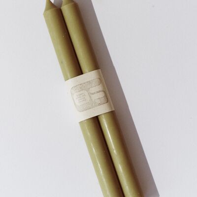 ‘Ponteilla’ candles (sold in pairs) Olive