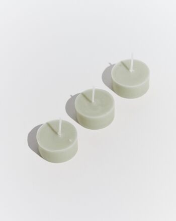 Trio de bougies chauffe-plats ‘Alenya’ Vert d’eau