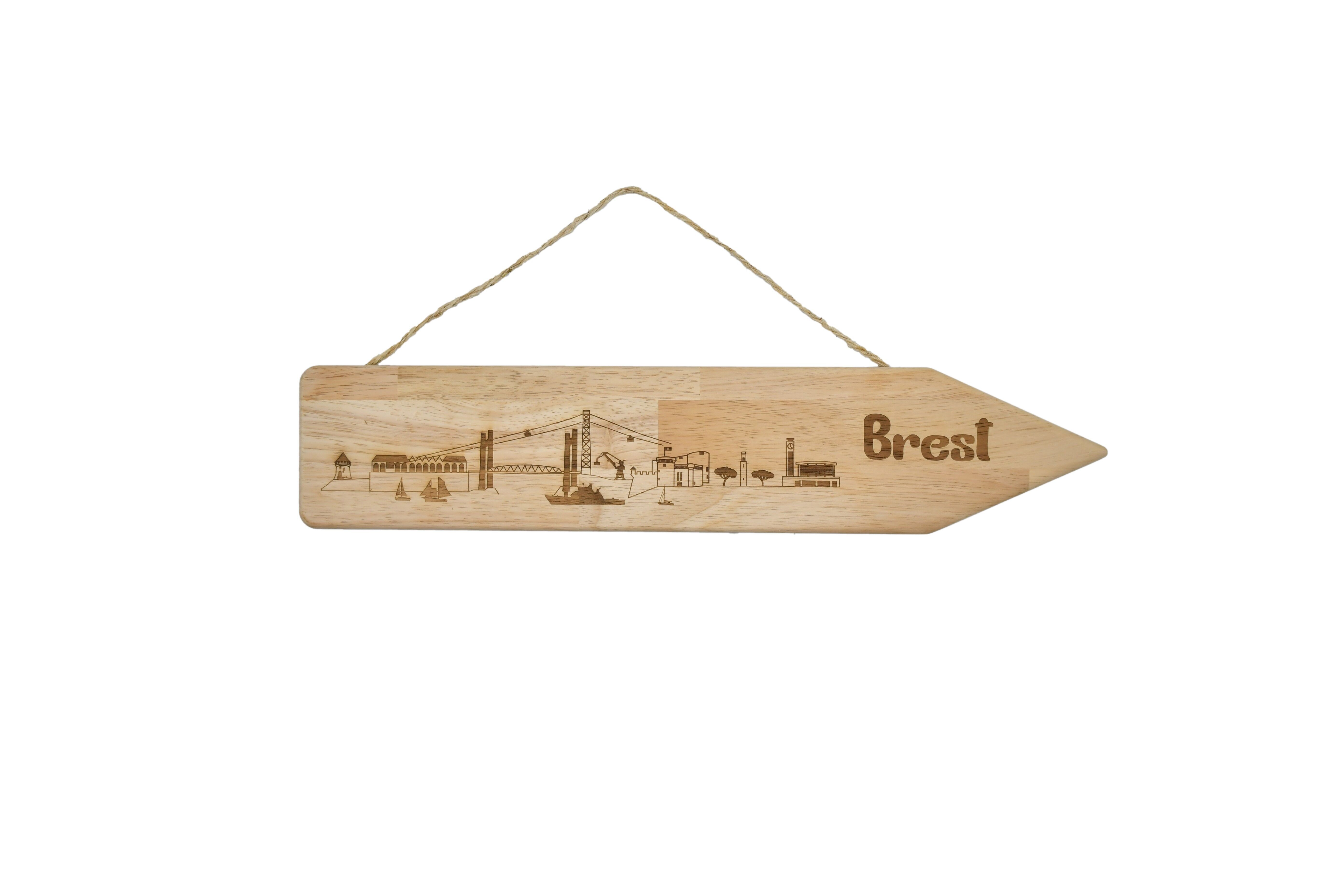 Brest Holzschild