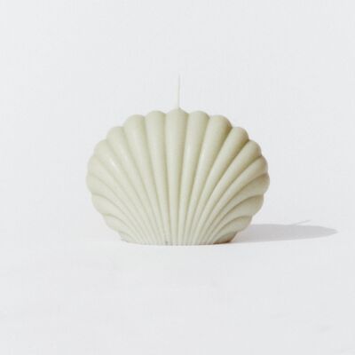 Large shell candle 'Toreille' Green water