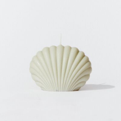 Large shell candle 'Toreille' Green water