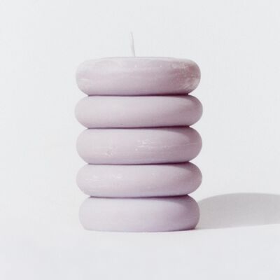 Pillar candle 'Elne' Lilac