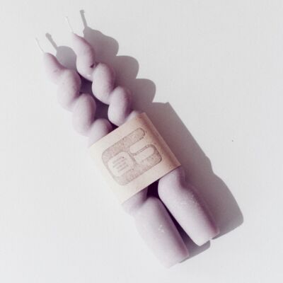 Lilac ‘Tresseres’ candle duo
