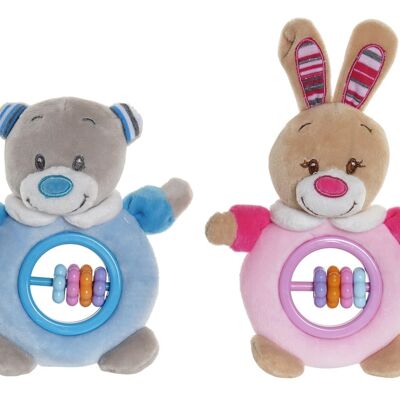 CUDDLY TOY POLYESTER 14X6X21 RATTLE 2 MOD.