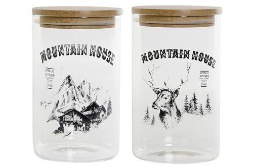 Bote borosilicato 10x10x17 1050 ml, mountain 2 sur