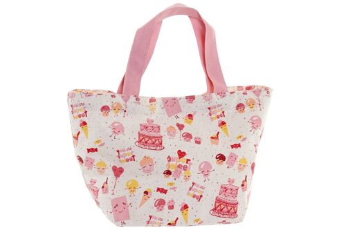 Bolsa lienzo 34x14x32 supersweet rosa