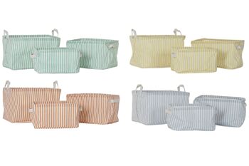 PANIER SET 3 COTON POLYESTER 35X25X23 4 MOD. 1