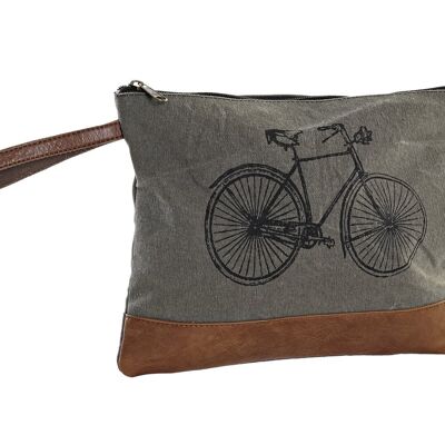 CANVAS LEATHER BAG 28X3X21 16 BROWN BICYCLE