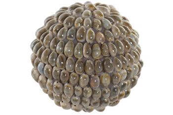 BOULE DÉCO COQUILLES 12X12X12 12 NATUREL BEIGEMeti_BX161236 1