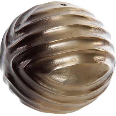 BOULE DE DÉCORATION ALUMINIUM 13X13X13 CUIVRE