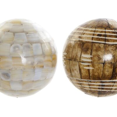 BALL DECORATION BONE MOTHER OF PEARL 10X10 2 MOD.