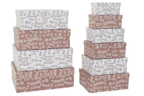 Caja set 10 carton 43,5x33,5x15,5 aldea terracota