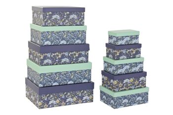 COFFRET SET 10 CARTON 43,5X33,5X15,5 FLEURS CG196216 1