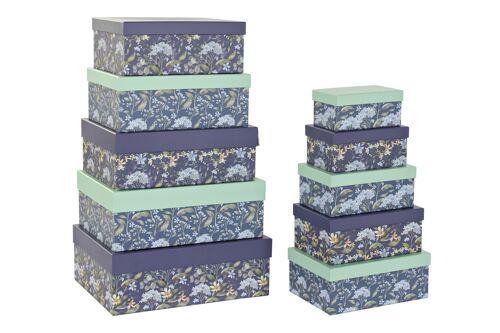 Caja set 10 carton 43,5x33,5x15,5 flores cg196218