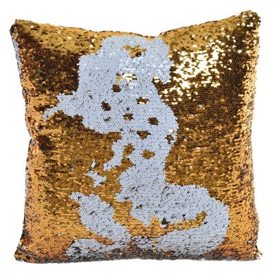 SEQUINED POLYESTER CUSHION 40X40 0.45 SIREN