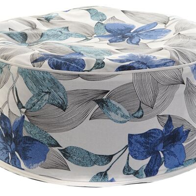 POLYESTER FLOOR CUSHION 53X53X23 660 GR KG BLUE FLOWER