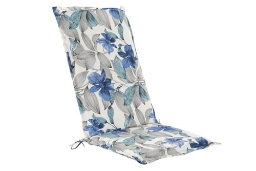 Cojin silla poliester 50x5x125 786 gr kg flor azul