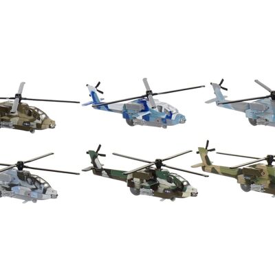 TOY METAL LED 7X19X5,5 HELICOPTER 6 MOD.