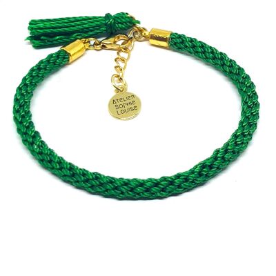 Flaschengrünes Marumi-Armband