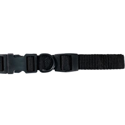 BLACK NYLON COLLAR FOR DOGS 2CM