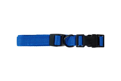 Collier nylon bleu pour chiens 2cm