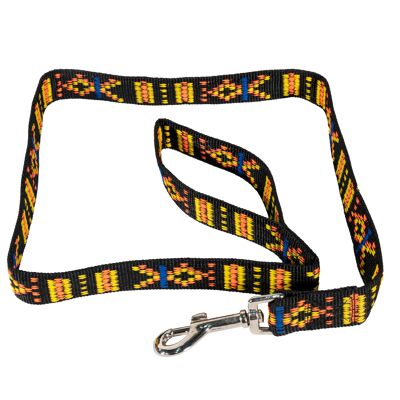 LEASH NYLON INCAS BLACK 2.5CMX100CM