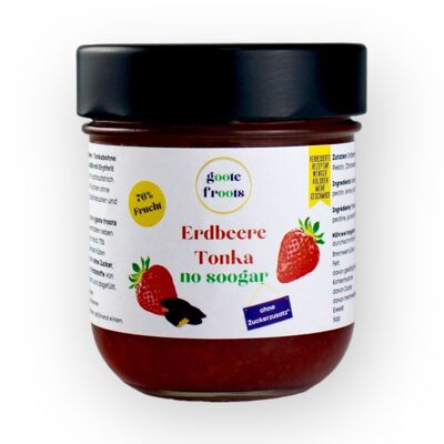 Fruchtaufstrich ZUCKERFREI Erdbeer Tonka 76% frische Früchte