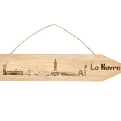 Letrero de madera Le Havre