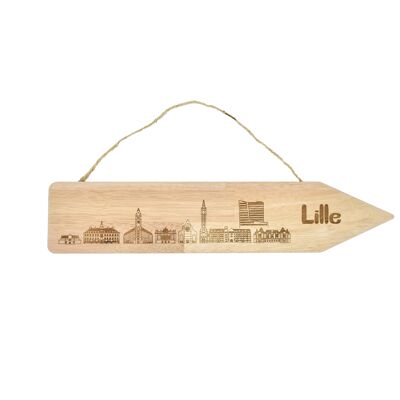 Pancarte bois Lille