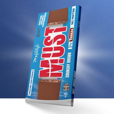 MUST Protein Chocolate Crunchy Brown 100g