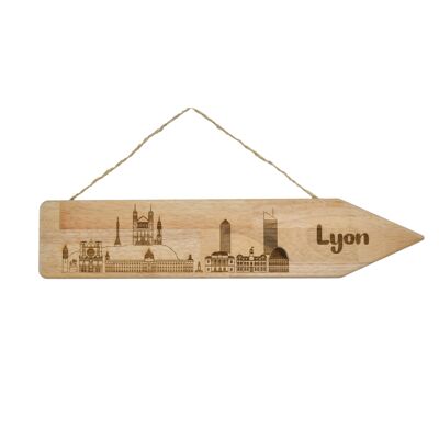 Pancarte bois Lyon