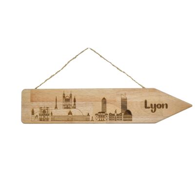 Letrero de madera Lyon