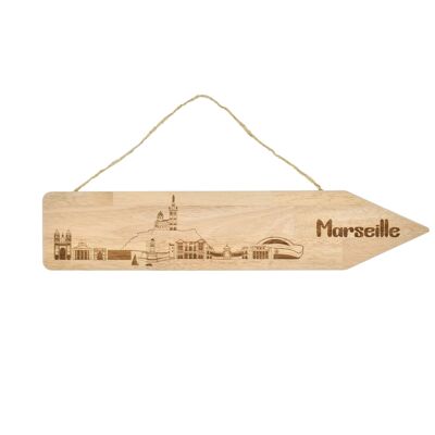 Letrero de madera de Marsella