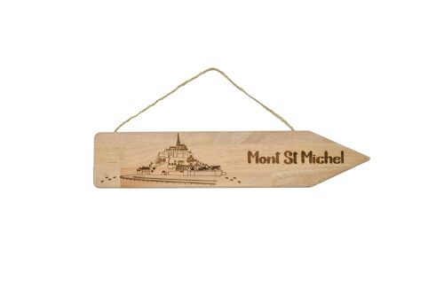 Pancarte bois Mont St Michel