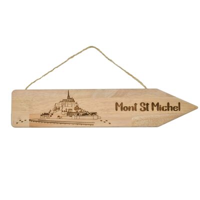 Mont St Michel wood sign